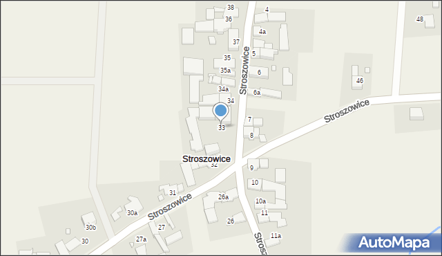Stroszowice, Stroszowice, 33, mapa Stroszowice