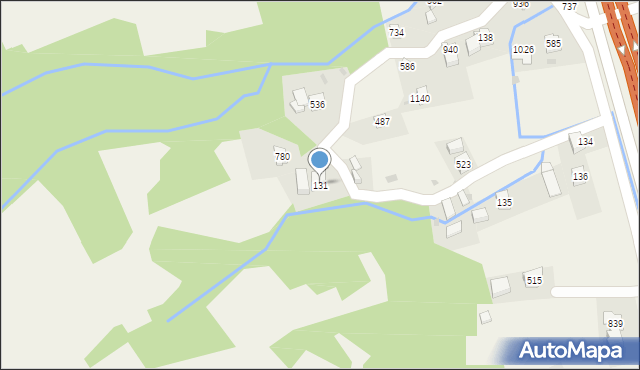 Stróża, Stróża, 131, mapa Stróża