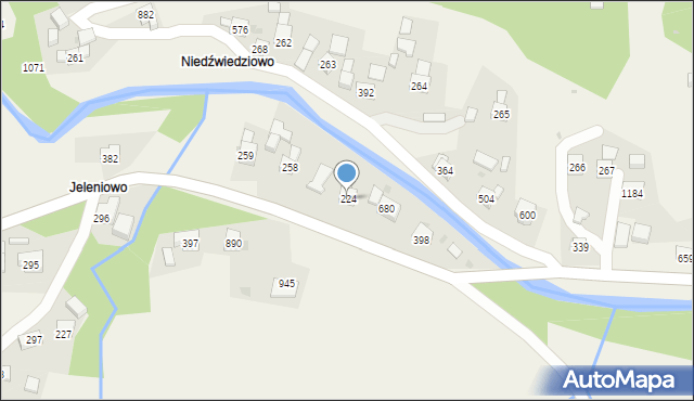 Stróża, Stróża, 224, mapa Stróża