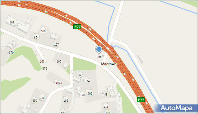 Stróża, Stróża, 366, mapa Stróża