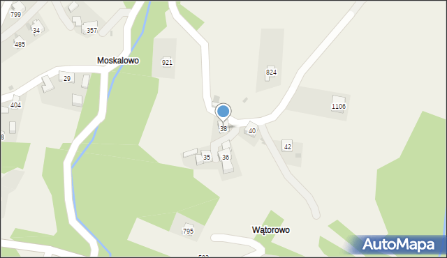 Stróża, Stróża, 38, mapa Stróża