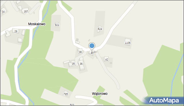 Stróża, Stróża, 40, mapa Stróża