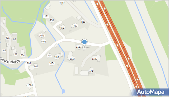 Stróża, Stróża, 428, mapa Stróża