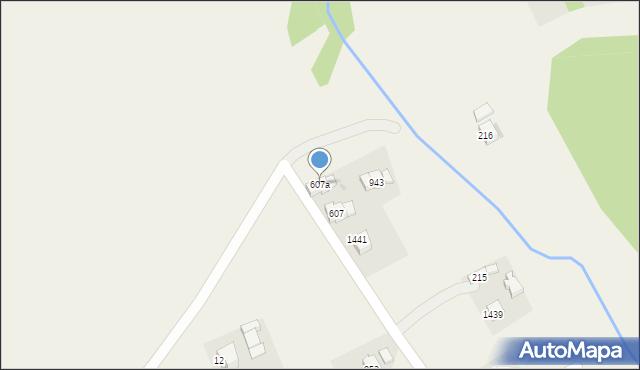 Stróża, Stróża, 607a, mapa Stróża