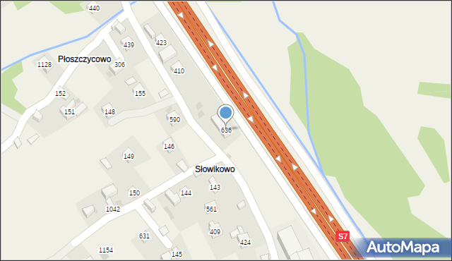 Stróża, Stróża, 636, mapa Stróża