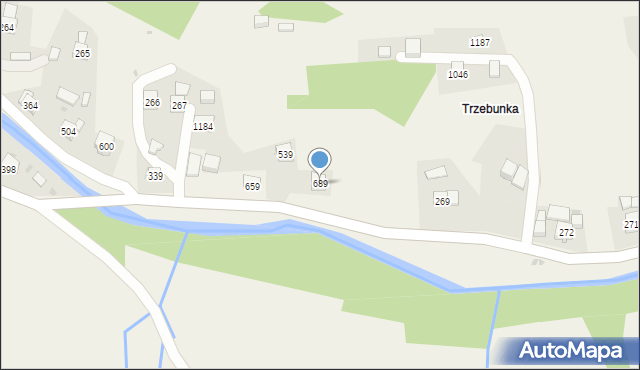 Stróża, Stróża, 689, mapa Stróża