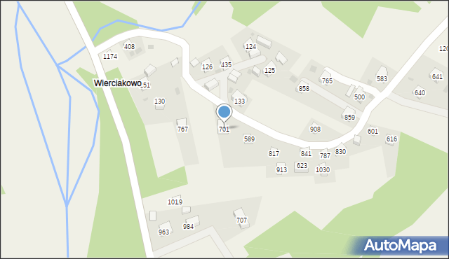 Stróża, Stróża, 701, mapa Stróża