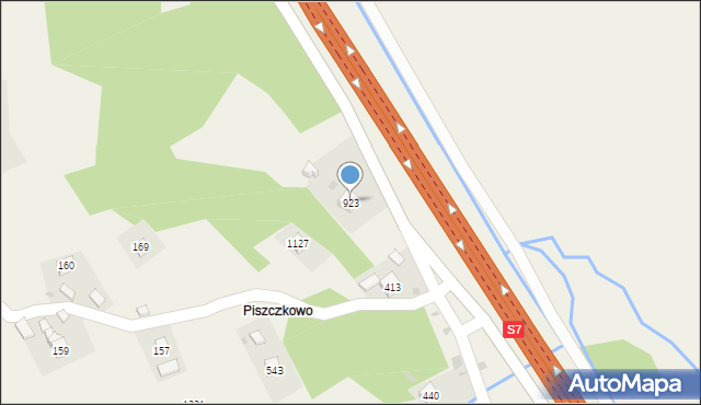Stróża, Stróża, 923, mapa Stróża