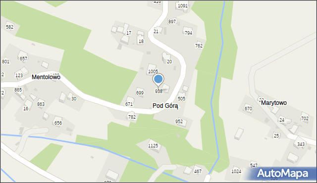 Stróża, Stróża, 938, mapa Stróża
