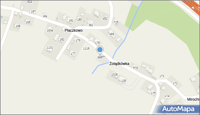 Stróża, Stróża, 949, mapa Stróża