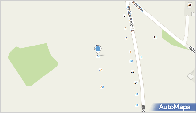 Stróża-Kolonia, Stróża-Kolonia, 24, mapa Stróża-Kolonia