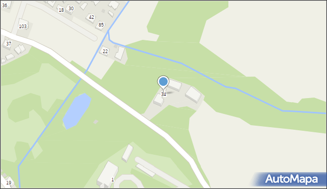 Stróże, Stróże, 34, mapa Stróże