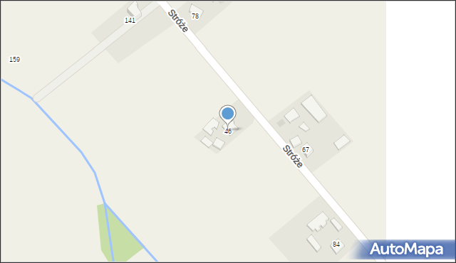 Stróże, Stróże, 46, mapa Stróże