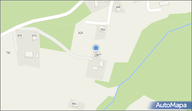 Stróże, Stróże, 128, mapa Stróże
