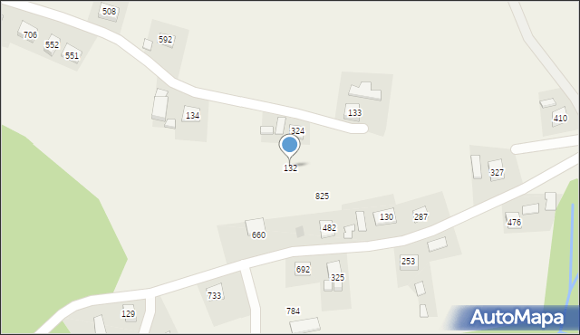 Stróże, Stróże, 132, mapa Stróże