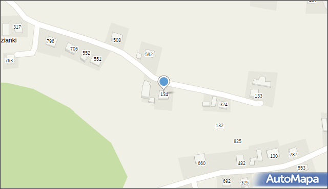 Stróże, Stróże, 134, mapa Stróże