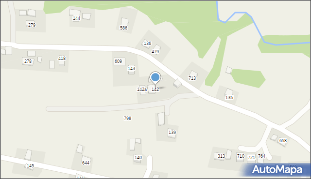 Stróże, Stróże, 142, mapa Stróże