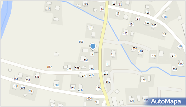 Stróże, Stróże, 3, mapa Stróże