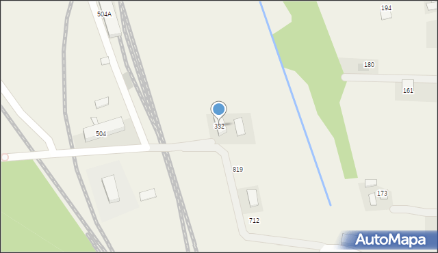 Stróże, Stróże, 332, mapa Stróże