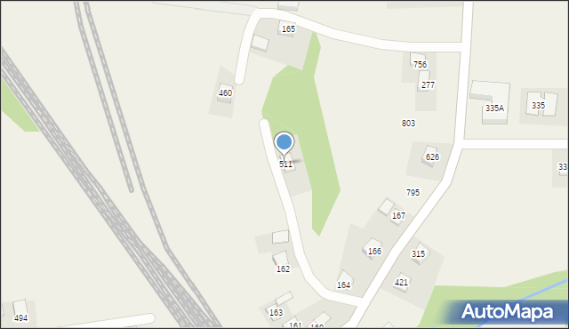 Stróże, Stróże, 511, mapa Stróże