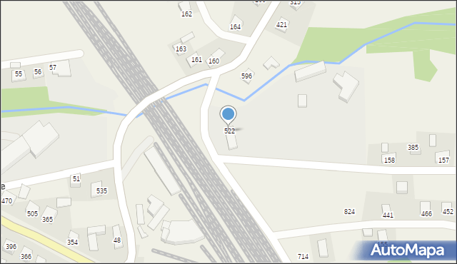 Stróże, Stróże, 522, mapa Stróże