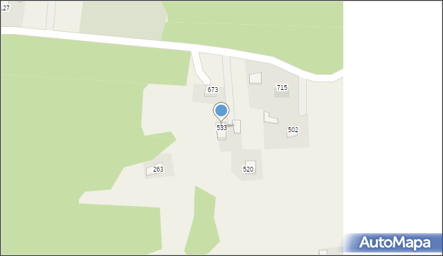 Stróże, Stróże, 533, mapa Stróże