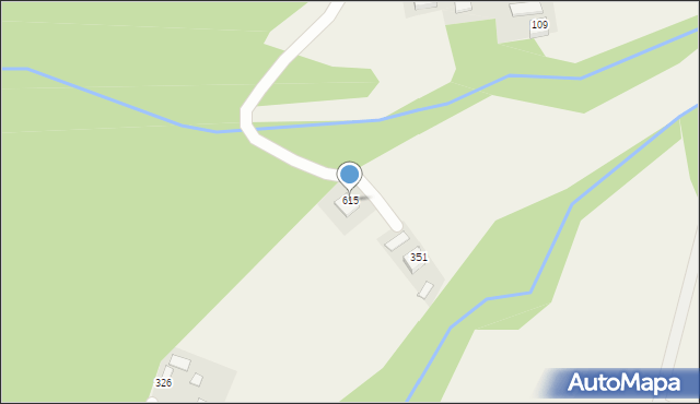 Stróże, Stróże, 615, mapa Stróże