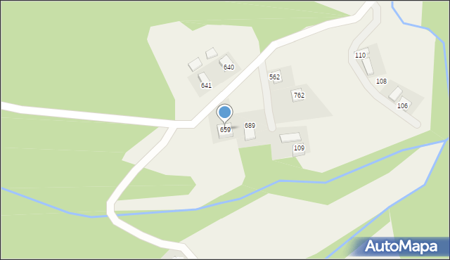 Stróże, Stróże, 659, mapa Stróże
