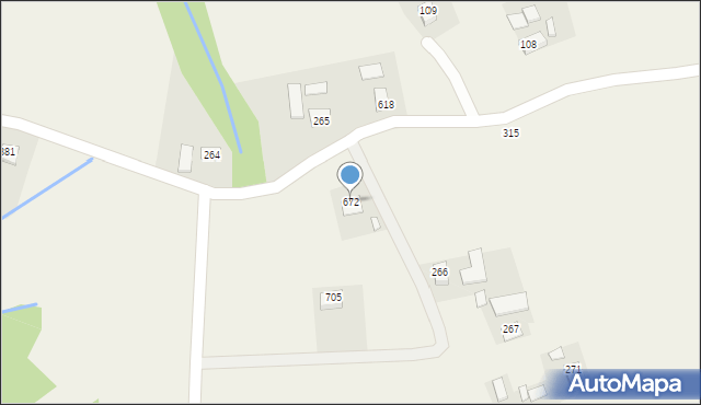 Stróże, Stróże, 672, mapa Stróże