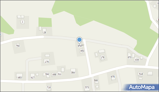 Stróże, Stróże, 674, mapa Stróże