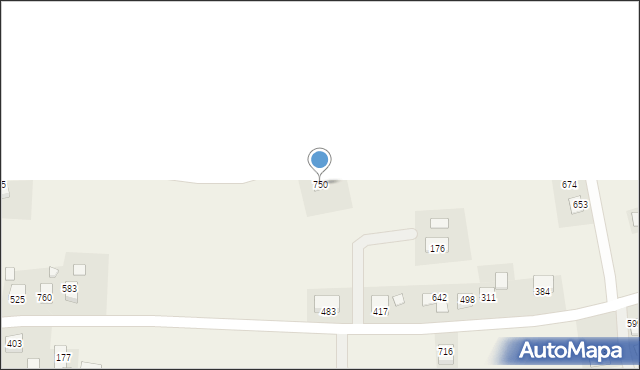 Stróże, Stróże, 750, mapa Stróże