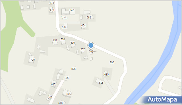 Stróże, Stróże, 792, mapa Stróże