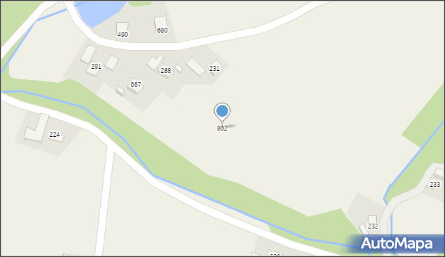 Stróże, Stróże, 802, mapa Stróże