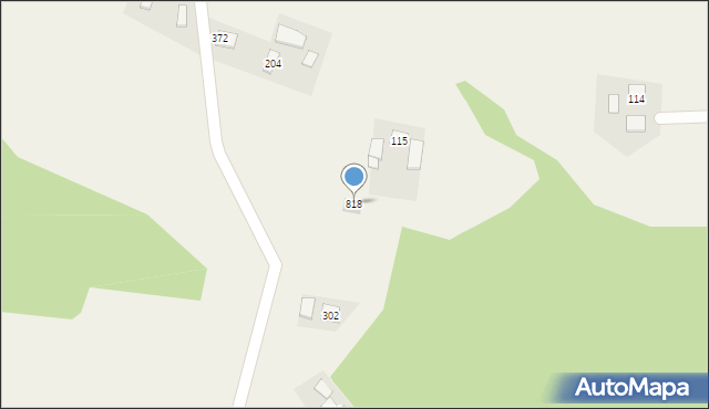 Stróże, Stróże, 818, mapa Stróże