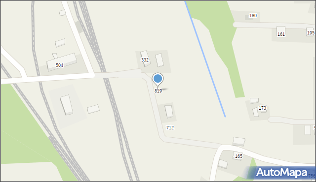 Stróże, Stróże, 819, mapa Stróże