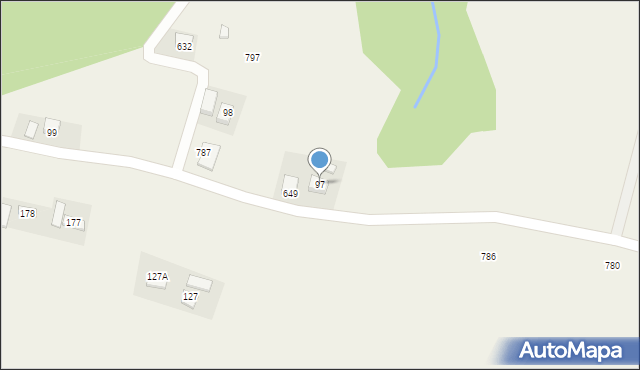 Stróże, Stróże, 97, mapa Stróże