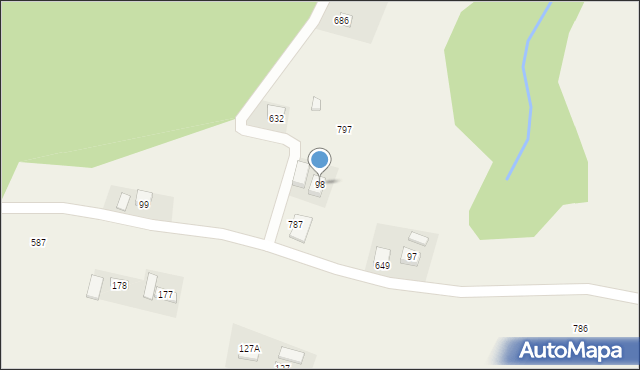 Stróże, Stróże, 98, mapa Stróże