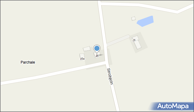 Strożęcin, Strożęcin, 46, mapa Strożęcin