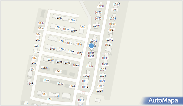 Stróżewko, Stróżewko, 10/36, mapa Stróżewko