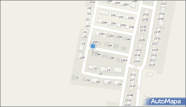 Stróżewko, Stróżewko, 10af, mapa Stróżewko