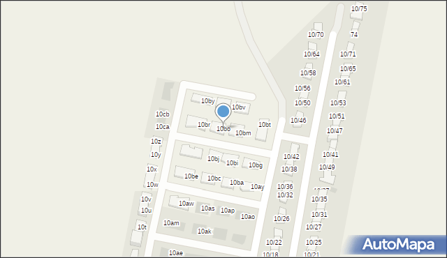 Stróżewko, Stróżewko, 10bo, mapa Stróżewko