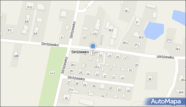 Stróżewko, Stróżewko, 13, mapa Stróżewko