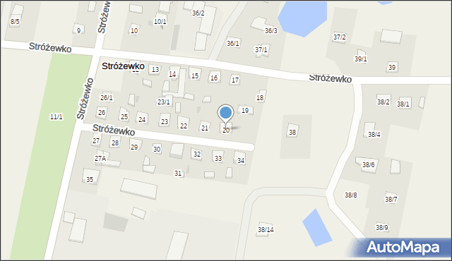 Stróżewko, Stróżewko, 20, mapa Stróżewko