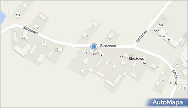Stróżewo, Stróżewo, 18, mapa Stróżewo