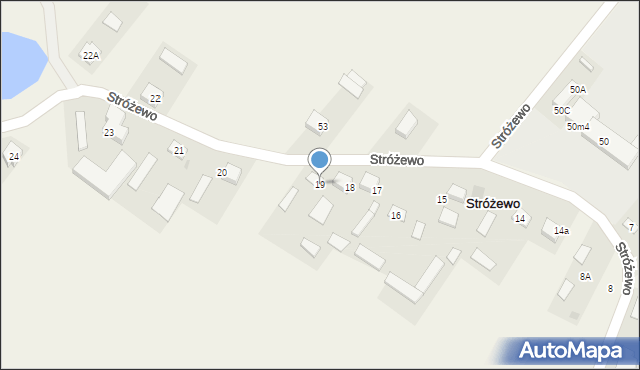 Stróżewo, Stróżewo, 19, mapa Stróżewo