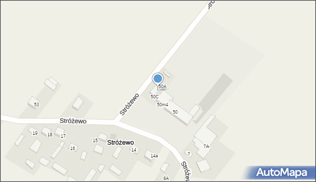 Stróżewo, Stróżewo, 50B, mapa Stróżewo