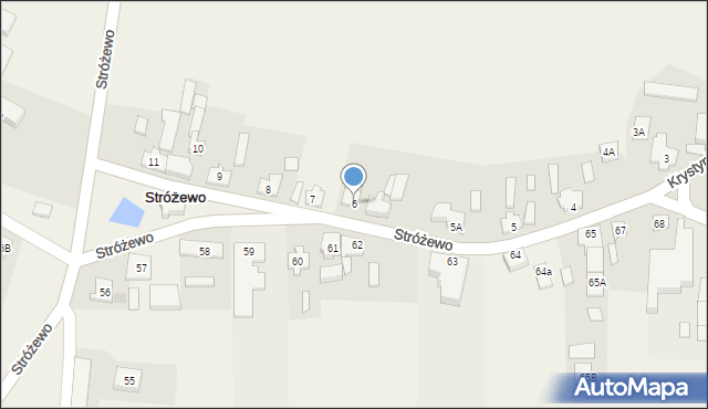 Stróżewo, Stróżewo, 6, mapa Stróżewo