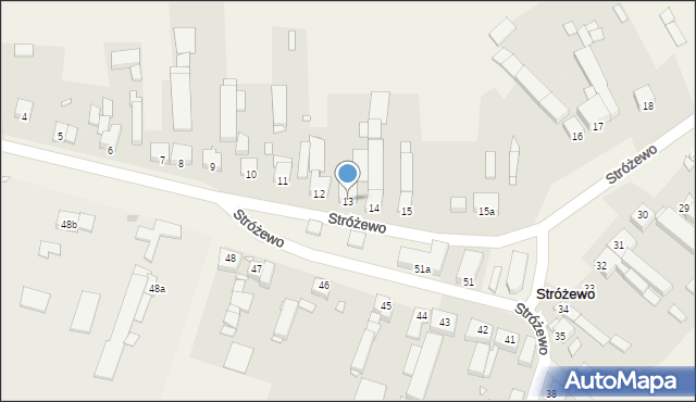 Stróżewo, Stróżewo, 13, mapa Stróżewo