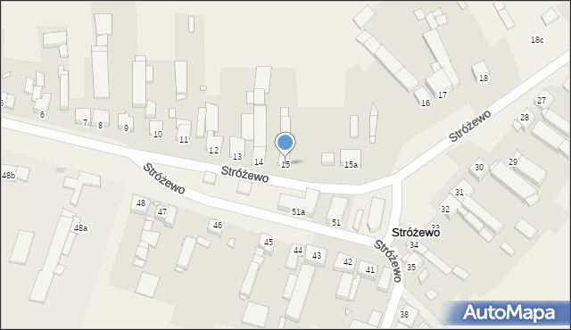 Stróżewo, Stróżewo, 15, mapa Stróżewo