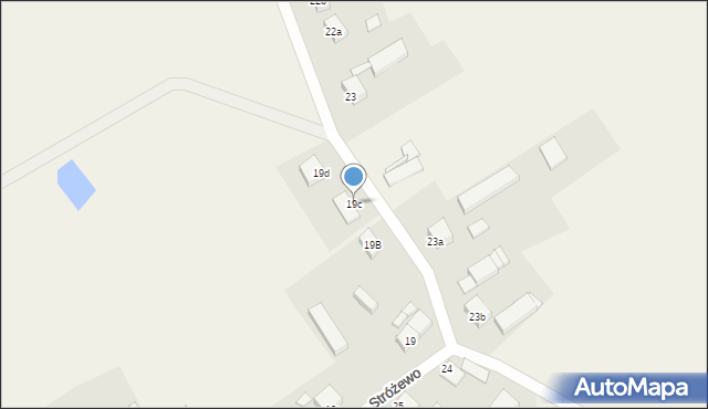 Stróżewo, Stróżewo, 19c, mapa Stróżewo